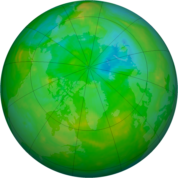 Arctic ozone map for 04 August 1981